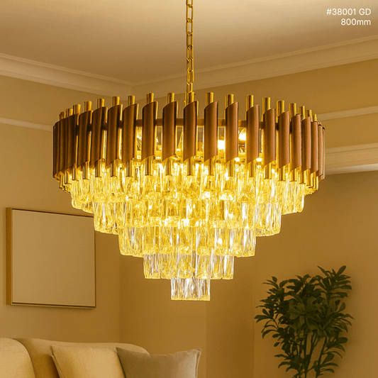 Classic Crystal Chandelier (#38001 GD 800mm)