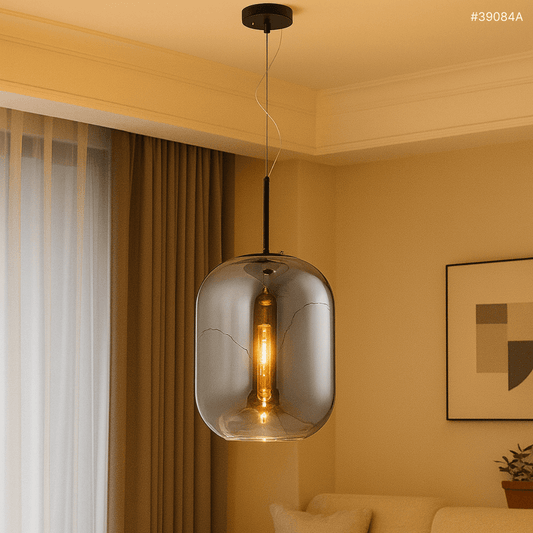 Black + Smokey Pendant Light (#39084A)