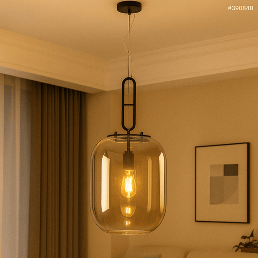 Black + Cognact Pendant Light (#39084B)
