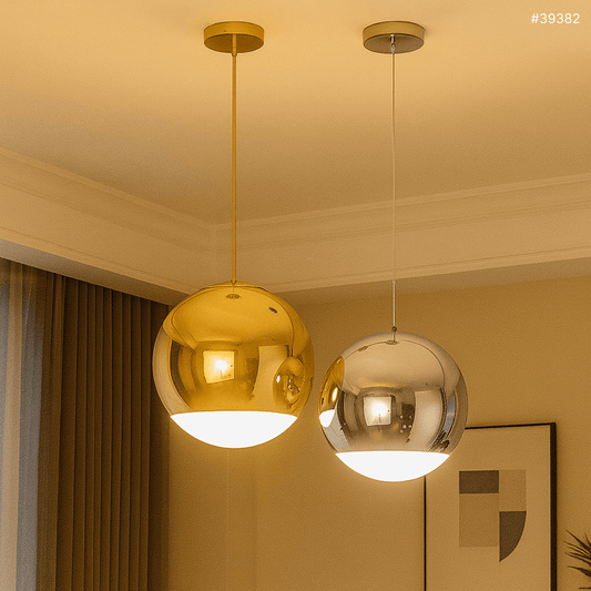 Gold & Chrome Pendant Light ea (#39382)