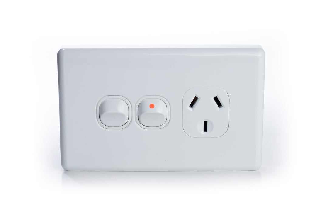 Ora Premium 10A Single Powerpoint with Extra Switch