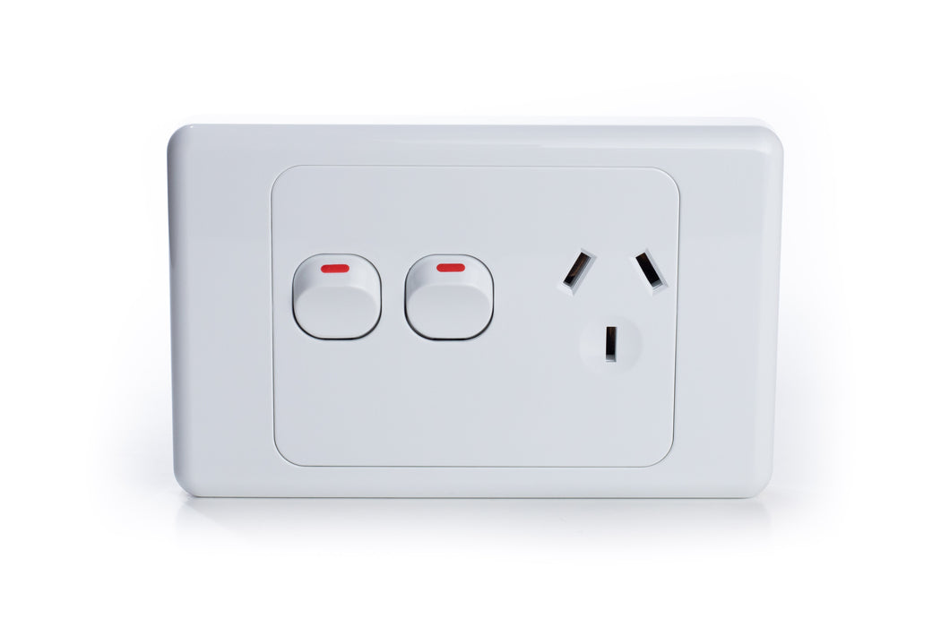 Ora Evander 10A Single Power Point & Extra Switch
