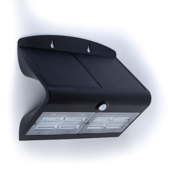 Glitz Velocity Solar LED Wall Light With PIR Sensor 800 (Black)