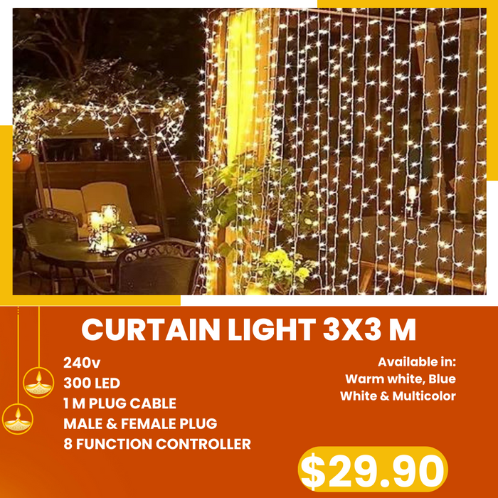 Curtain Light 3x3 Meters