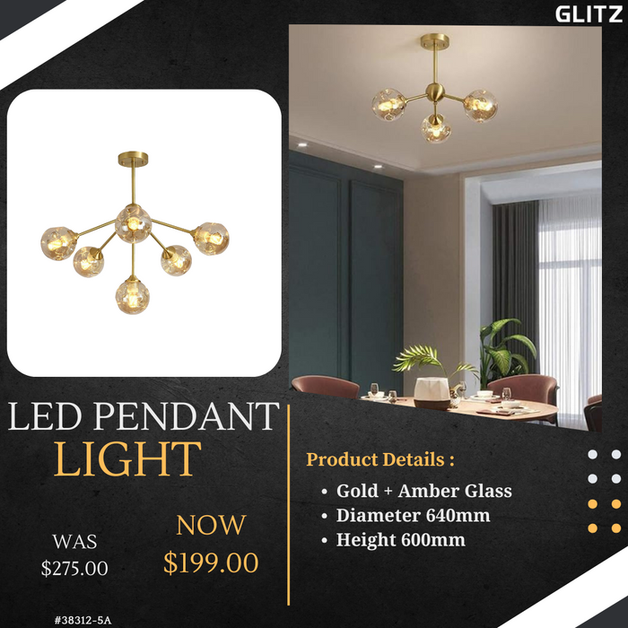 LED Pendant Light 38312-5A