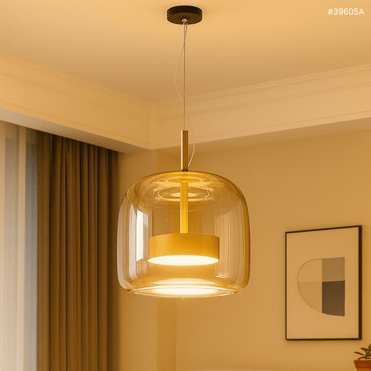 Gold + Tea Pendant Light (#39605A)