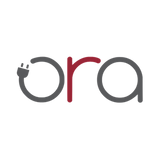 Logo of Ora with a red and gray design on a white background
