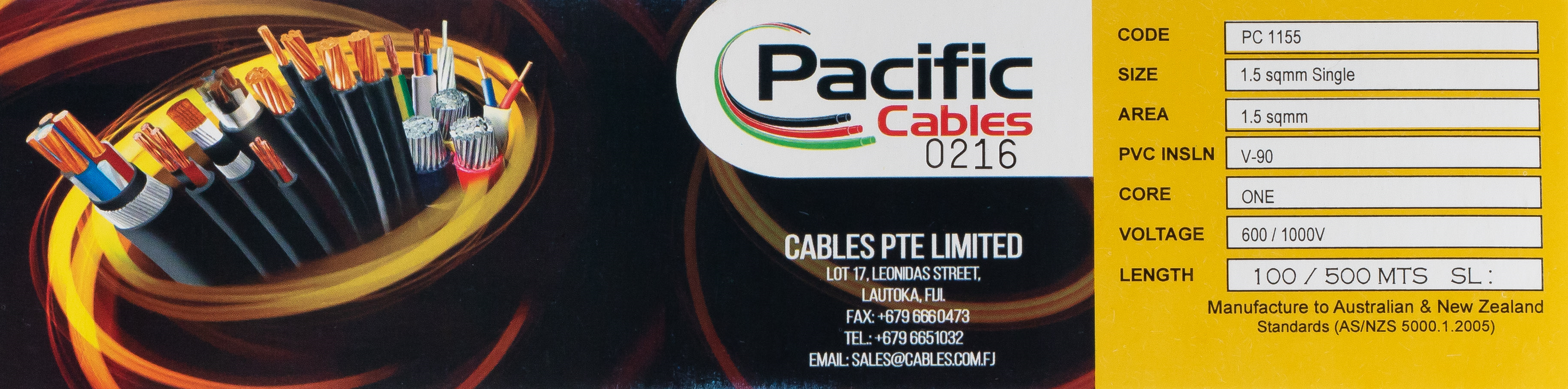 PVC Single Wire 1.5 mm Black (Per MTR)
