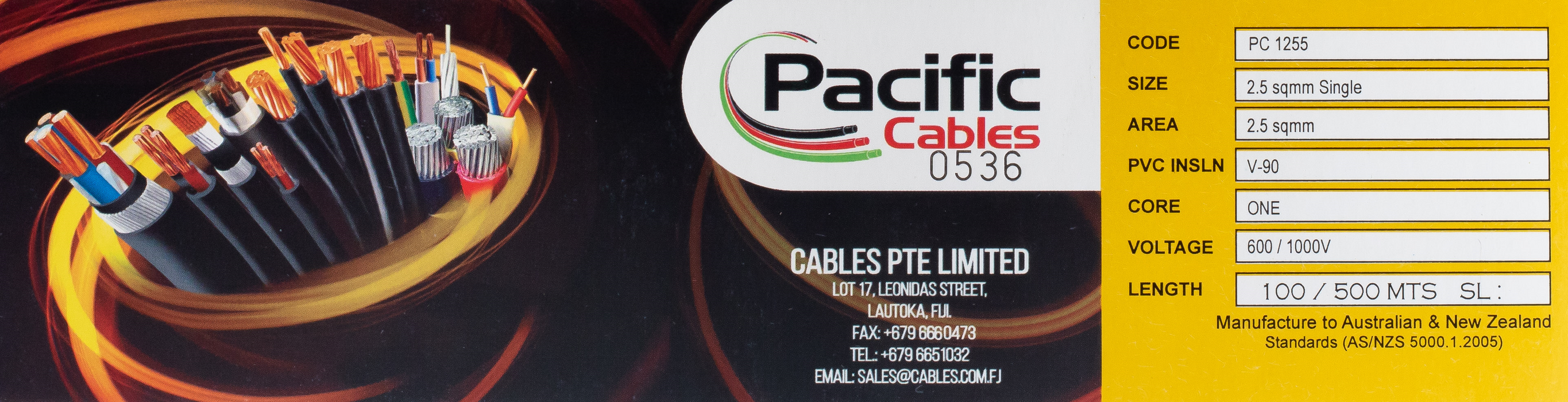 PVC Single Wire 2.5 mm Black (Per MTR)