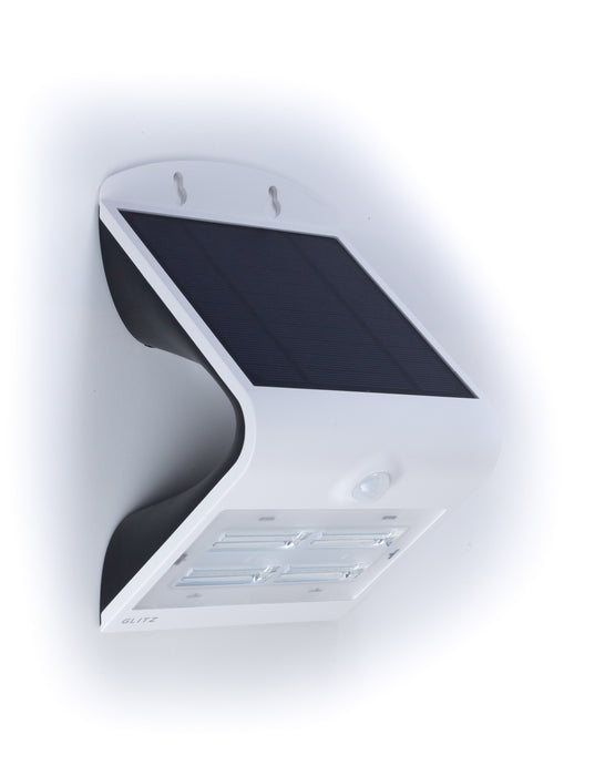 Glitz Velocity Solar LED Wall Light With PIR Sensor 400 (White)